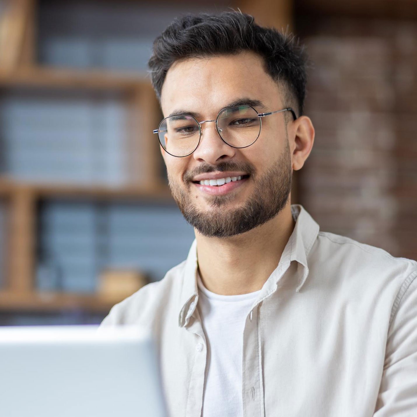 A young employee working