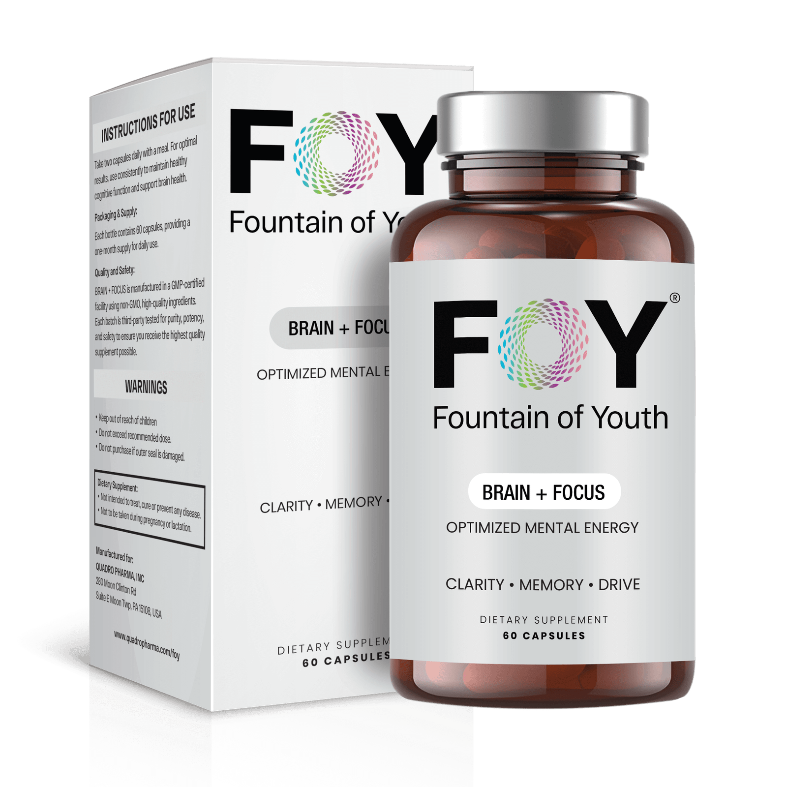 BRAIN+FOCUS Bottle and Box